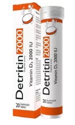 Detritin 2000 IU Vitamin D3 20 umivch tablet