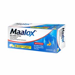 Maalox bez cukru citron 400mg 40 vkacch tablet