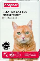 DIAZ Flea and Tick 3.465g obojek pro koky 35cm