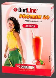 DietLine Protein 20 Koktejl Jahoda 3 sky