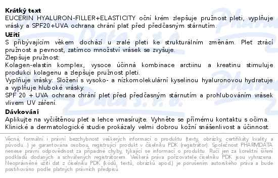 Eucerin Hyaluron-Filler + Elasticity SPF20 on