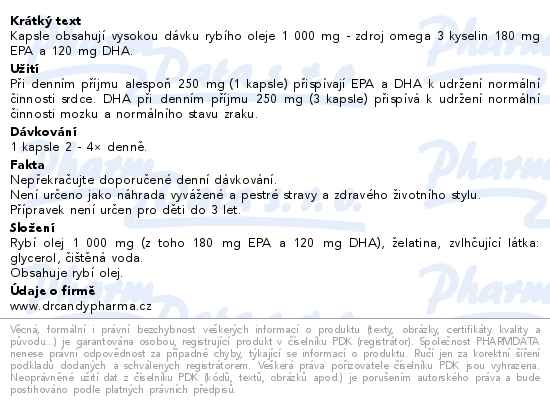 Dr.Candy Pharma Omega 3 Ryb olej cps.60x1000mg