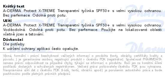 A-Derma Protect X-TREM Transp. tyinka SPF50+ 8 g