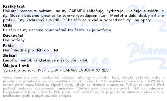 CARMEX Balzm na rty hydratan SPF15 4.25 g