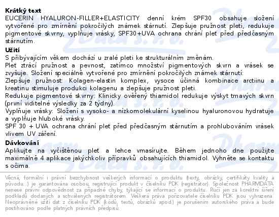 Eucerin Hyaluron-Filler + Elasticity denn pleov