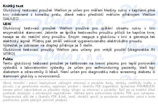 TEST. PROUZKY WELLION GALILEO VLTAVA GLUKOZA 50 KS