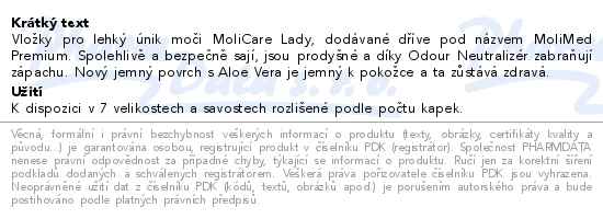 MoliCare Lady 4.5 kapky P14 (MoliMed maxi)