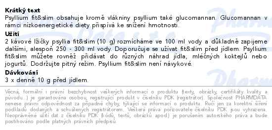 Psyllium fit&slim 200g TOPNATUR