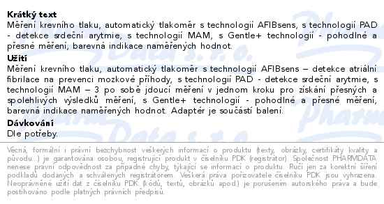 Microlife Tlakomr BP B3 AFIB digitl.automat.