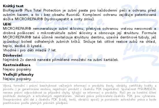 BioRepair Plus Total Protection zubn pasta 75ml
